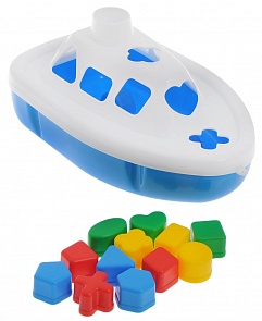 Каталка сортер - Катер с логическими фигурами (Спектр, У492veg)